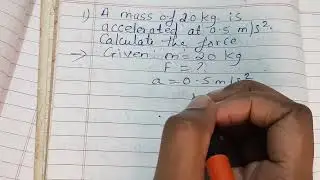 Масса 20 кг ускоряется со скоростью 0,5 м/с&sup2;. Рассчитайте силу.