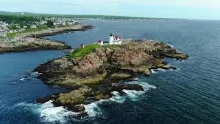 Cape Neddick &ldquo;Nubble&rdquo; Lighthouse Drone Cinematography
