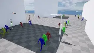 Pedestrian AI System (v1.0.0) - Crowd Simulation Test | Unreal Engine Marketplace | Patreon