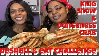 DESHELL & EAT CHALLENGE | KING CRAB | SNOW CRAB | DUNGENESS CRAB| EATING SHOW