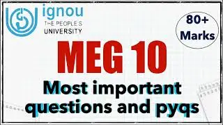 MEG 10 important questions answer for ignou december exam 2025 | English studies in India