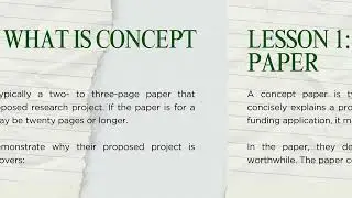 WRITING CONCEPT PAPER