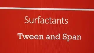 What are Span and Tween #surfactants #tween #spans