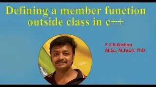Defining a member function outside class in c++