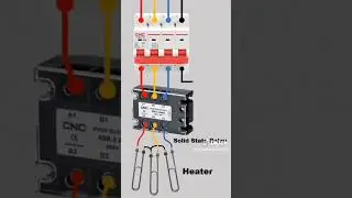 Three phase solid state relay connection with heater #shorts #short #shortsfeed #youtubeshorts