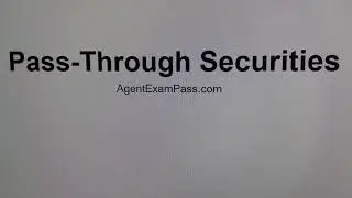 162 pass-through securities Free Real Estate License Exam Words Questions AgentExamPass.com