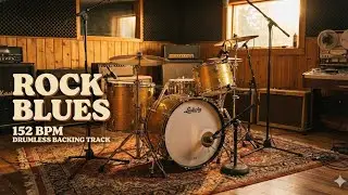 Rock Blues Backing Track 152 BPM  - Drumless jam inspired by ZZ Top in D