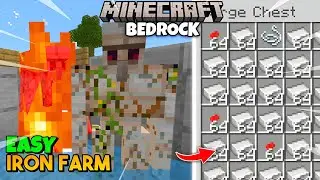 Best and Easy IRON FARM For Minecraft Pe 1.21+ 🔥 | 800+/hrs 