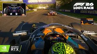 Lando Norris's McLaren MCL40 | 2026 Hungarian GP 100% Race | F1 26 Steering Wheel Gameplay 4K
