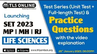 Test Practice PYQ Program | SET 2023 MP | MH | RJ LIFE SCIENCES |
