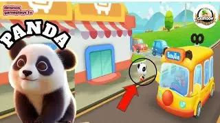 Baby panda's school bus simulator ; kids School bus adventure : games for kids; !