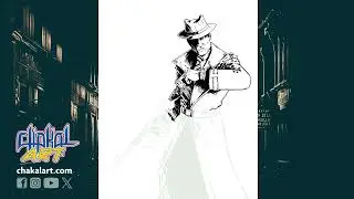 Chakal Art Time-Lapse Illustration: Dick Tracy