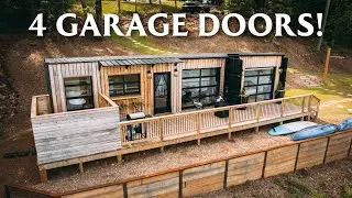 Дом из грузового контейнера с 4 гаражными воротами! Полный тур Airbnb!