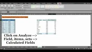 Calculated Fields in Pivot table