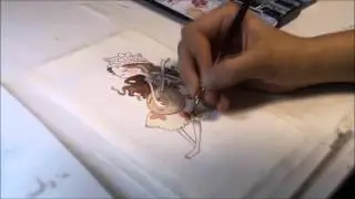 The Lute's Fairy - Watercolor timelapse - music by Ocelon