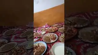 hunza traditional foods served during in  wedding party to guests in hunza valley of gilgitbaltistan