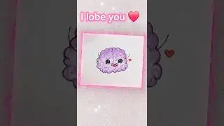 How to draw brain /Cutie pie 😘drawing #brain #funny #art 🌈