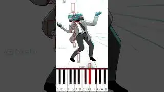 Sad Cat Dance TV Woman (@fash) Skibidi Toilet Animation - Octave Piano Tutorial