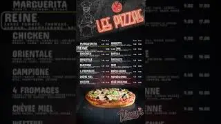 Thomy's Pizza Menu Board