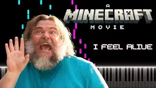 Minecraft Movie - I FEEL ALIVE - Jack Black - Synthesia Piano Tutorial