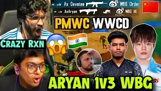 INDIA PMWC WWCD🔥 Aryan 1v3 WBG😱 Mortal SID Snax CRAZY Reaction🥶 AX🇮🇳 vs WBG-AE🇨🇳