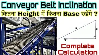 Conveyor Belt Inclination Calculation | Conveyor Belt installation Calculation