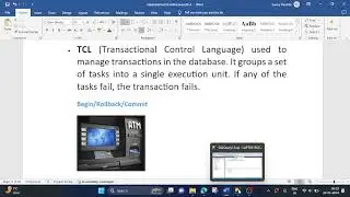SQL Commands part 4(Transaction, Rollback & Commit) Session 11