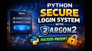 Build a Secure Login System in Python 🔐 (Argon2 Password Hashing + Modern UI)
