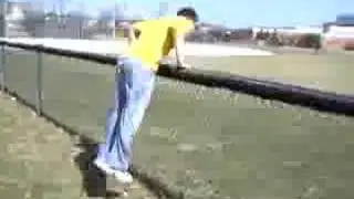 Failed Stunt on Fence