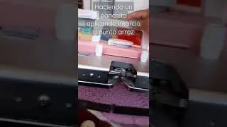 Ponchito aplicando intarcia y punto arroz.