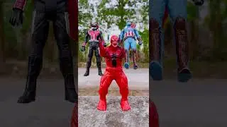Random Toy Superhero Battle Between Alpha Hero | Marvel Toys #shorts #superhero #toys