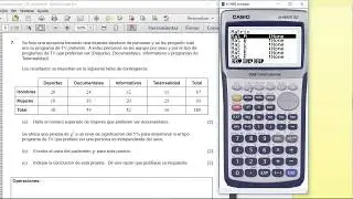 Chi cuadrado en Calculadora de pantalla gráfica Exámenes IB
