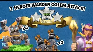 🌟  Clash Of Clans  x3 HEROES METEORITE GOLEM🌟 | 🌟 ATTACK (RANKED BATTLES) !!  🌟FAIL ATTEMPT