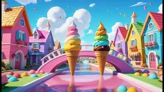 The Ice Cream Bridge Melts Away | Melting Bridge Song for Kids | Sweet Adventure Rhyme for Toddlers