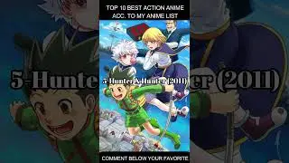 top 10 best action anime acc. to myAnimeList #anime #action