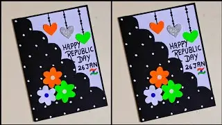 How to make happy republic day greeting card / republic day card / republic day greeting card making