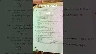 Polycet Question paper 2025