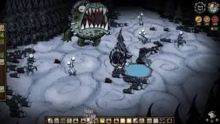 Don't Starve Together: Toad's combat radius, and treeguard.