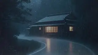 Deep Sleep Instantly with Night Rain Sounds on Metal Roof and Distant Thunder Echoes