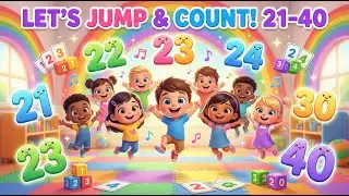 Learn Counting 21to 40 for Kids 🔢 | Fun 3D Animation Numbers Song | Preschool Learning Video