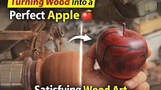 Turning Wood Into a Perfect Apple 🍎 | Incredible Wood Turning Art