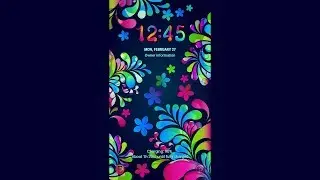 Galaxy Premium Theme -  Rainbow Flowers Animated Lockscreen