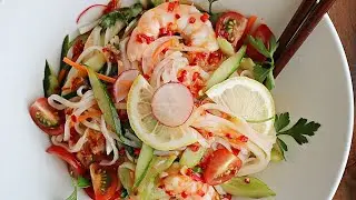 🍤 새콤달콤 탱글한 면발❗입안이 상큼하게 터지는 태국식 #얌운센 레시피 소개해요❗