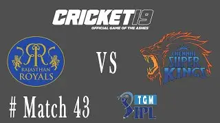 CRICKET 19 GAME - IPL | #Match 43 - RR v CSK | LIVE - Tamil Commentary