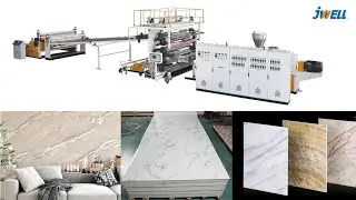 Plastic PVC Imitation Marble Decoration Board Artificial Sheet Extusion Machine Line-Jwell machinery