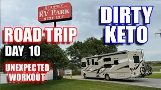 More Lazy Keto on vacation and an unexpected workout bike trail Kearney Nebraska - Road Trip Day 10