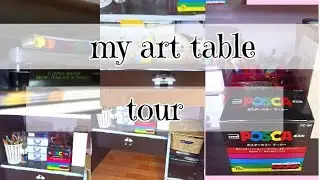 My art desk tour| 5 minute creation with cassie