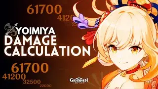 Yoimiya [Lv. 90/C0] &ndash; Normal Attack: 5th Blazing Arrow Hit Damage Calculation | Genshin Impact