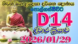 D014  2026 01 27 නිවන් මග උදෙසා දර්ශන ඥාණය පොල්ගස්ඔවිට