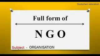 NGO ka full form | Full form of in English  | Subject - ORGANISATION